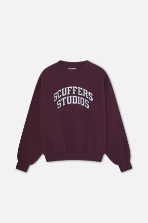 Scuffers Burgundy Semi Crewneck