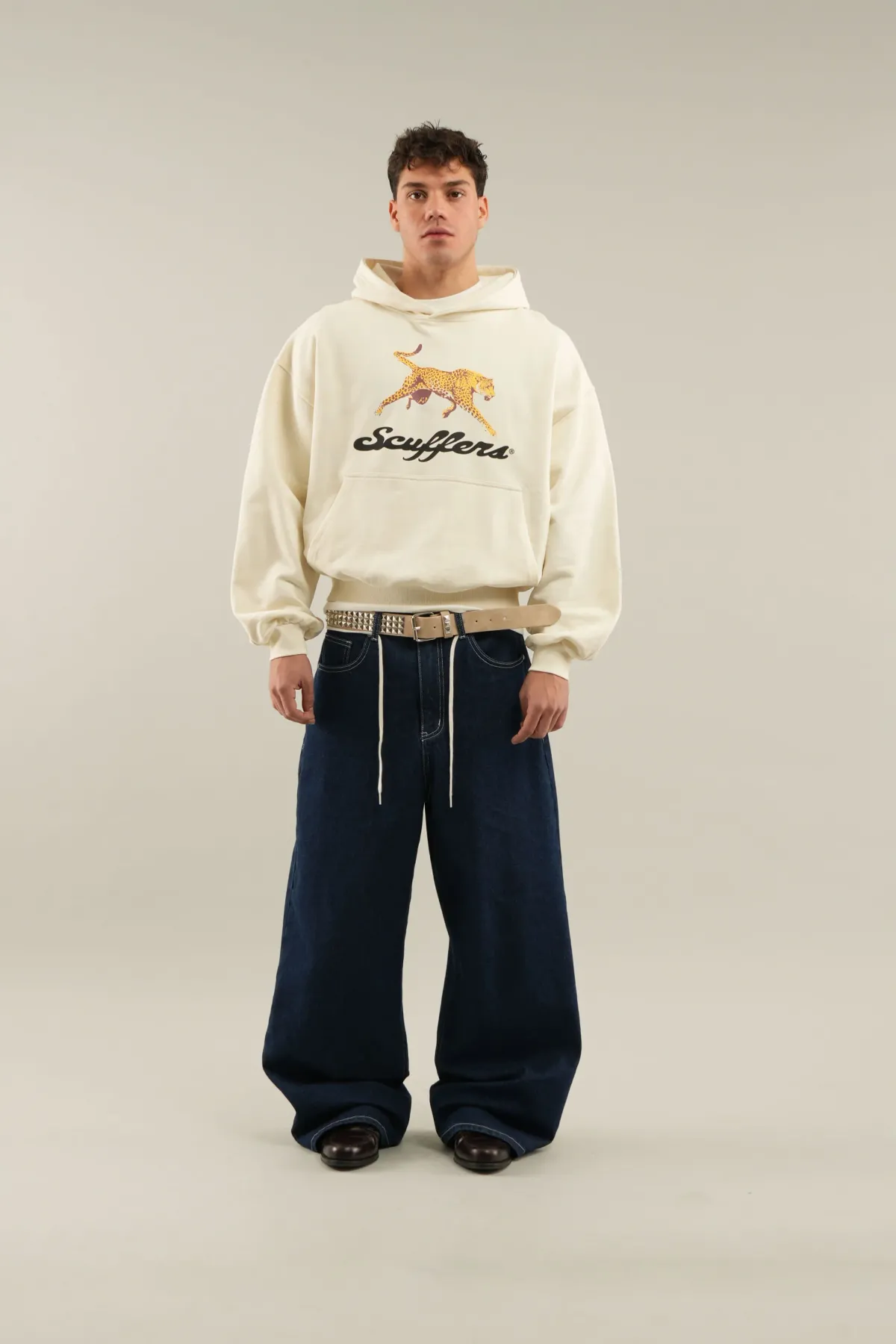 Scuffers Hoodies Leopard Ecru Hoodie Scuffers Hoodies Leopard Ecru Hoodie