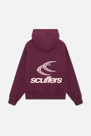 Scuffers Hoodies Leopard Burgundy Hoodie