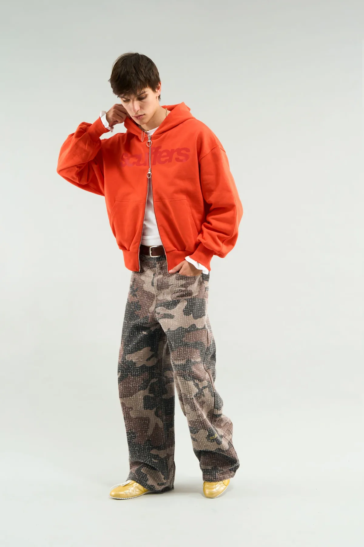 Scuffers Core Orange Zipper Hoodies Scuffers Core Orange Zipper Hoodies