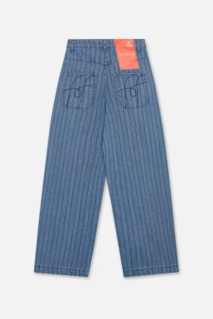 Scuffers Stripes Denim Blue Sweatpants